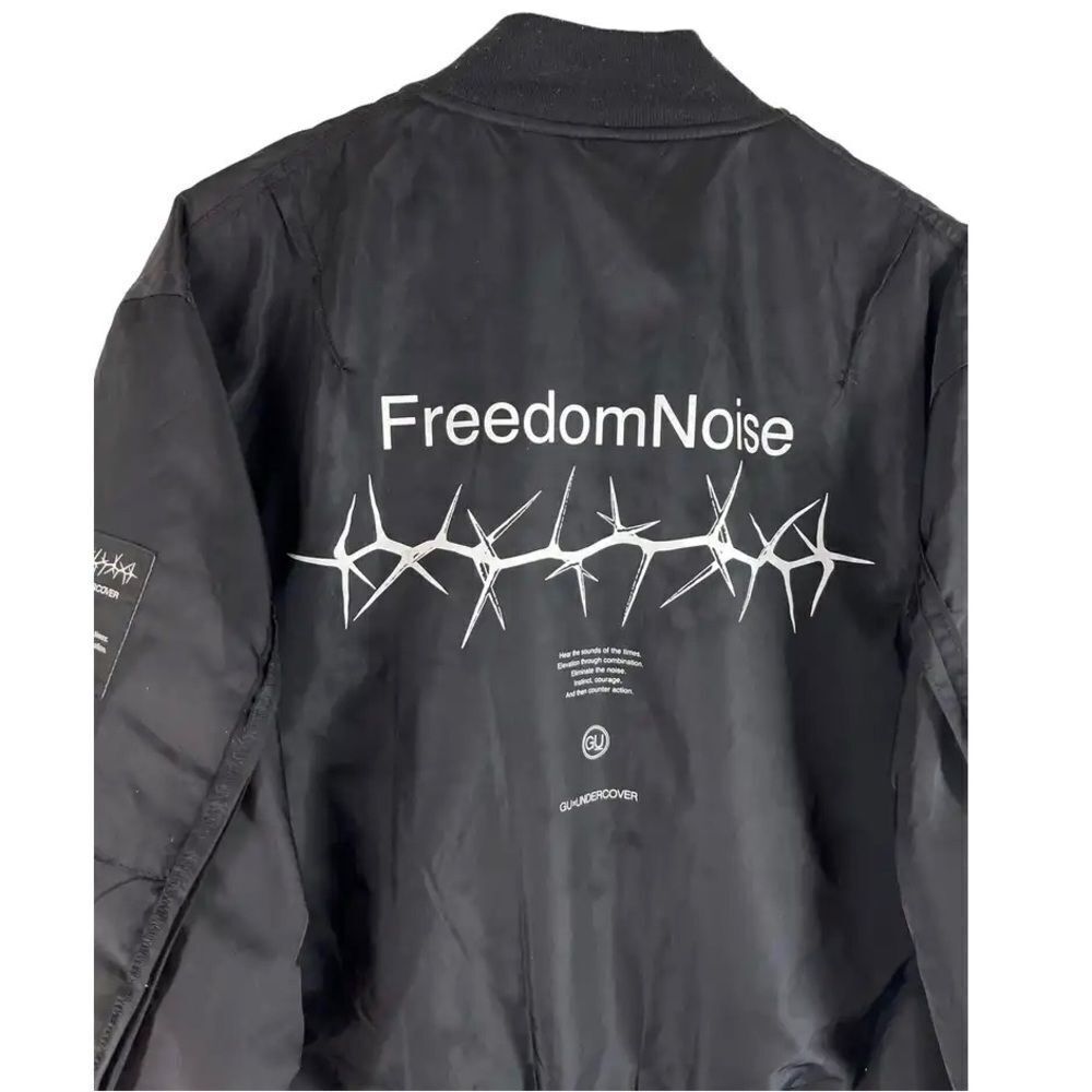 Jun Takahashi x Undercover GU Freedom Noise Black Bomber Jacket Mens S size - Picture 4 of 7